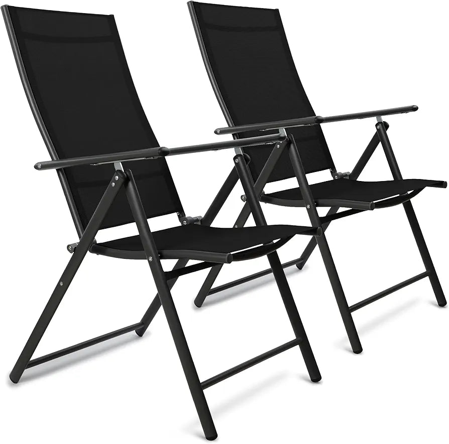 7-Position Folding Garden Recliner Set