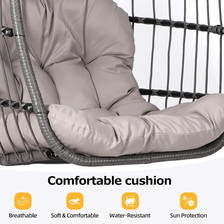 Rattan Garden Egg Swing Chair with Stand