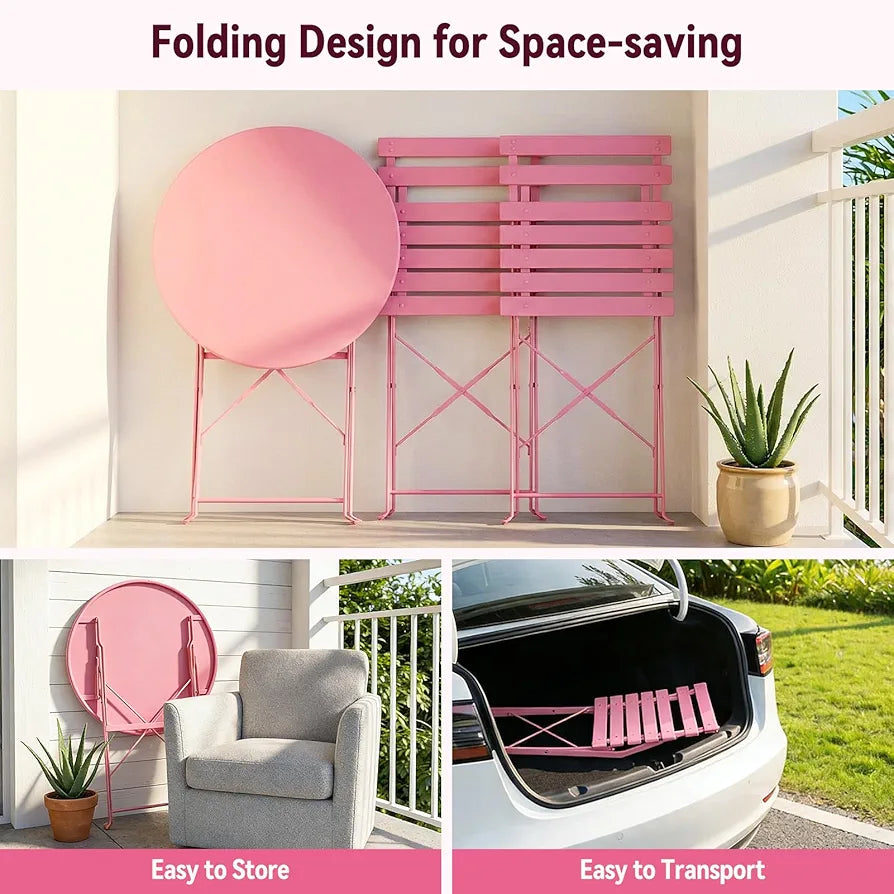 3-Piece Folding Bistro Set