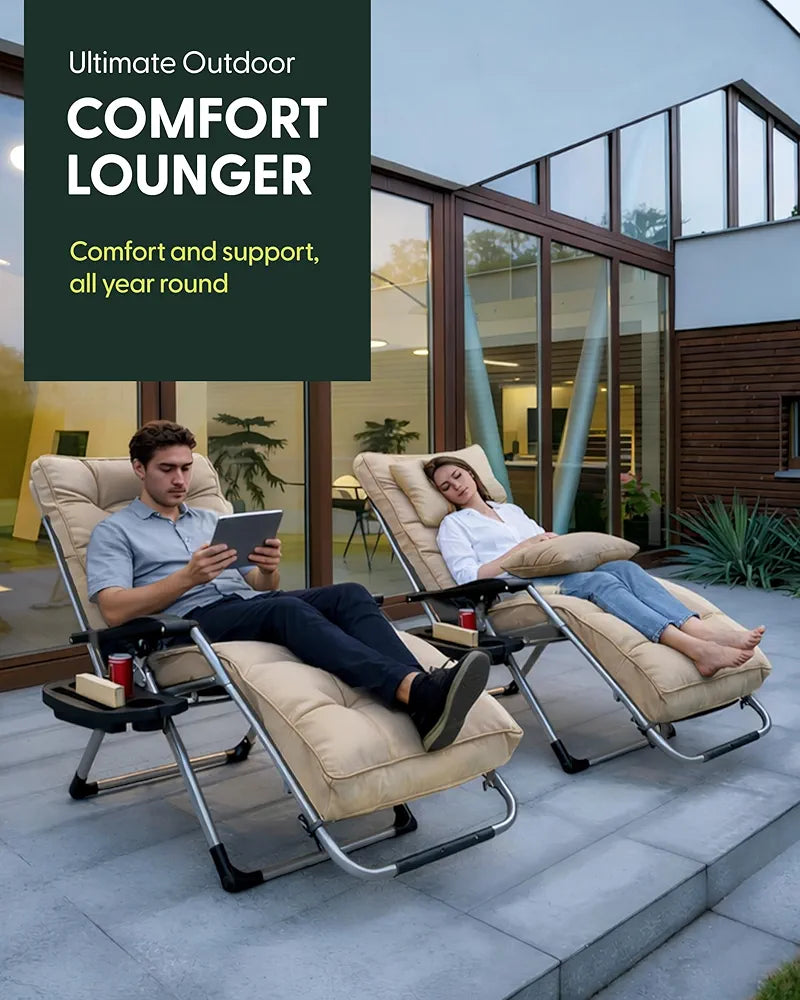 Square Tube Zero Gravity Reclining Garden Chair