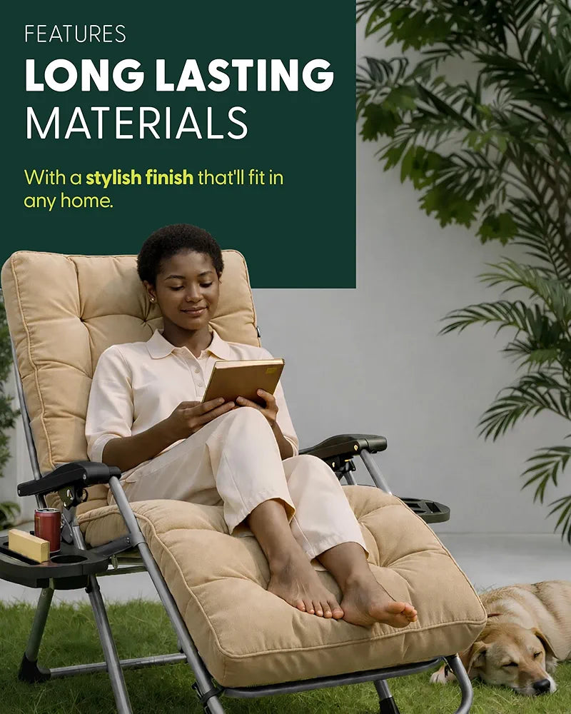 Square Tube Zero Gravity Reclining Garden Chair