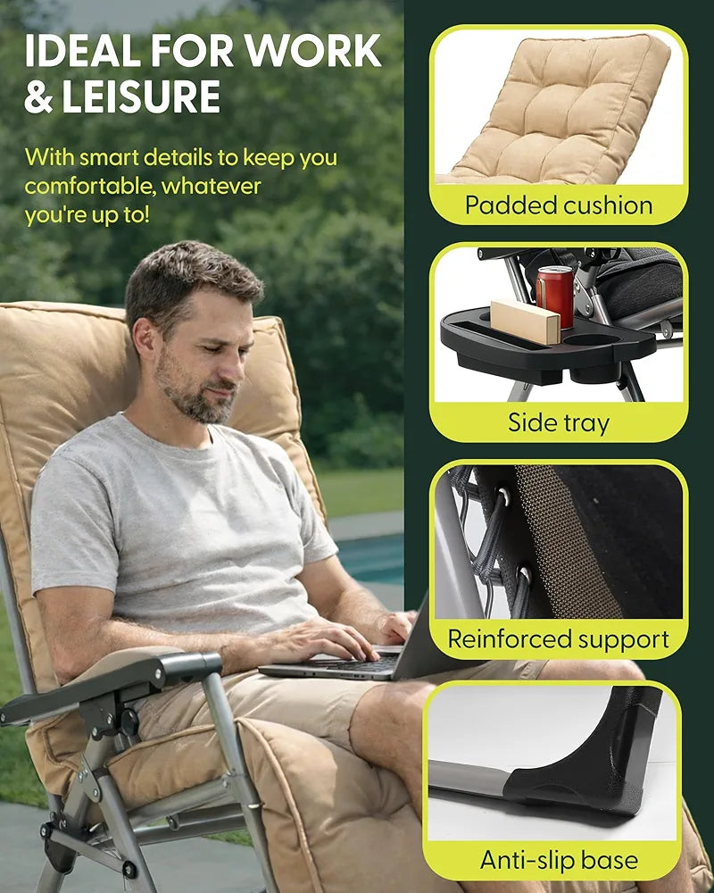 Square Tube Zero Gravity Reclining Garden Chair