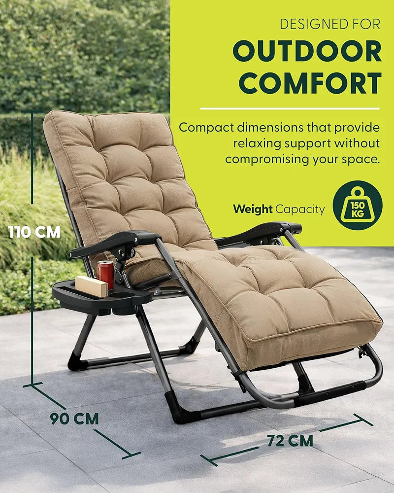 Square Tube Zero Gravity Reclining Garden Chair